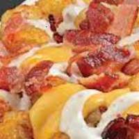 Loaded Hangover Tots · Tater Tots/Queso Cheese/Cheddar Cheese/Smoked Bacon/Sour Cream/Green Onions/Fried Egg/House ...