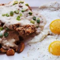 Country Fried Steak · Steak, breaded and fried to order with eggs and home fried potatoes