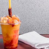 Mangonada · Mango iced drink with chamoy and Tajin