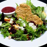 Northwest Salad · Spring mix, sliced apples, cranberries, blue cheese and hazelnuts with raspberry walnut vina...