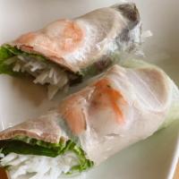 Salad Rolls · Pork & shrimp, noodles, lettuce, basil, beansprouts wrapped in rice paper, peanut dipping sa...