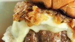 Burger Dip · Burger serves on a toasted hoagie roll with your choice of cheese and a side of au jus.