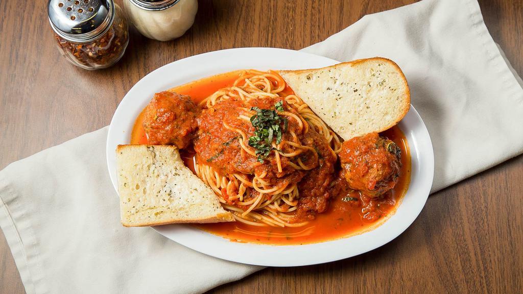Spaghetti · add meatballs or Italian sausage for $3.00