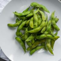 Edamame · Steamed soy beans tossed with sea salt.