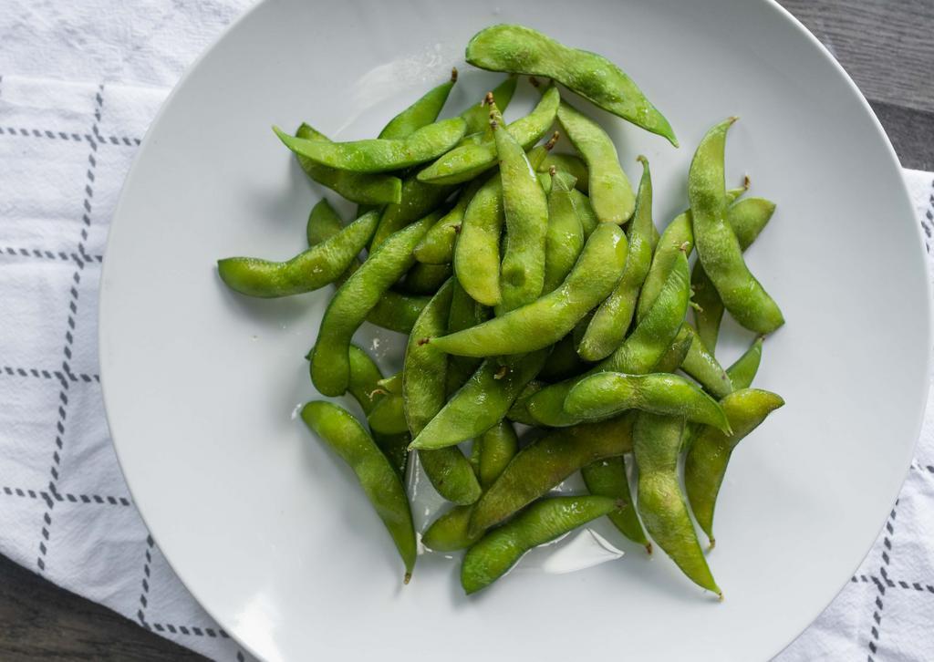 Edamame · Steamed soy beans tossed with sea salt.