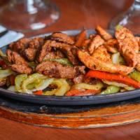 Fajitas Combos · Choose any two and create your own sizzling fajitas: grilled chicken, carnitas, portobello m...