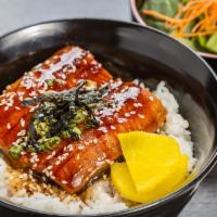 The Unagi Bowl · Delicious bowl with fillets of eel (unagi) grilled and served with white steamed rice.