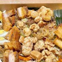 Poreber More · Tambayan's traditional filipino stir-fry noodle dish made of bihon-canton noodles, vegetable...