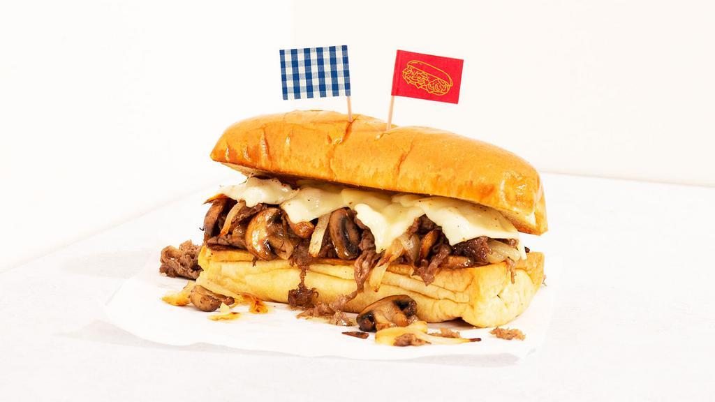 Mushroom Cheesesteak · Steak sandwich with mushrooms, grilled onions, and your choice of cheese.