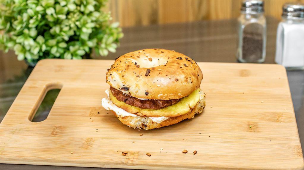 Bagel Sandwich · Choice of Bagel and Meat, with Egg and Cheddar Cheese Spread