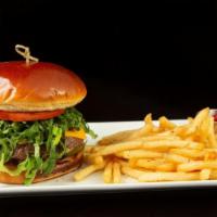 Classic Burger · Brioche Bun, 1/2 lb of Ground Short Rib & Chuck, American Cheese, Ketchup, Mustard, Red Onio...