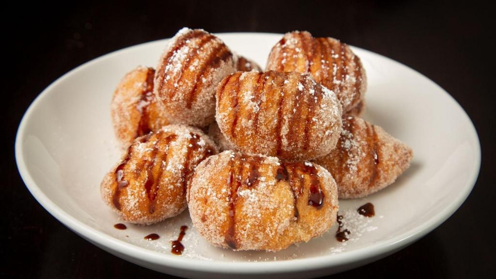 Zeppoli · Fried Dough Balls, Cinnamon & Sugar, Chocolate Sauce