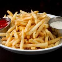 Vegan Fries · Ketchup, Ranch, Choice of Flavor: Regular, Garlic Rosemary, Cajun, Old Bay, Lemon Pepper