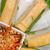 Tofu Spring Rolls · Fried tofu, lettuce, bean sprout and vermicelli noodles wrapped in fresh rice paper. Served ...