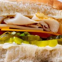 Fantastic Four · Your choice of 4 meats, cheddar, swiss, lettuce, tomato, pickles, pepperoncini and mayonnaise