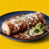 Super Burrito Borracho · Burrito with your choice of meat, rice, beans, lettuce, and pico de gallo, topped with salsa...