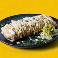 Guac N' Roll Burrito Borracho · Burrito with your choice of meat, rice, beans, lettuce, and pico de gallo, topped with guaca...