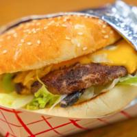 Slough Burger · 4 oz patty, 2000 Island dressing, iceberg, American cheese, on a sesame seed bun. Add bacon,...