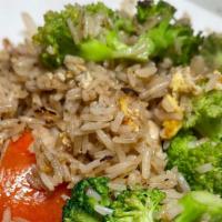 Thai Fried Rice · Rice with choice of meat, egg, onion, tomato, and broccoli.