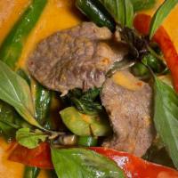 Lamb Curry · Lamb cook with herbs and spice, with your choice of curry Red, Green, Yellow, Massman, or Pa...