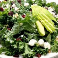 Kale Salad · Kale salad with goat cheese, dried cranberries, slivered almonds, and Laurelwood's famous Wh...