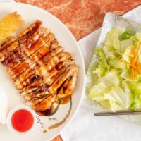 Chicken & Eggroll (1 Pc) Combiantion · With rice and salad.