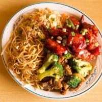Combination Plate · Chow mein or Fried rice or steamed rice with 2 entrees.