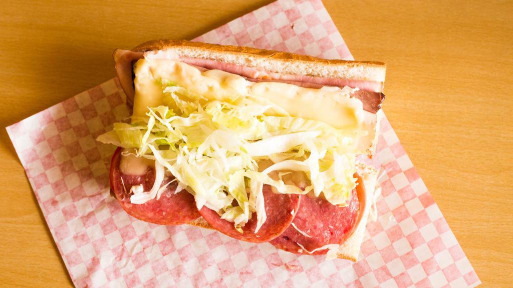 #1 King'S Classic · Ham, salami, turkey, roast beef, swiss cheese, and ranch dressing