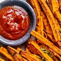 Sweet Potato Fries · Served with Maple Aioli Sauce on side