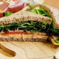 Harvest Veggie · Pepper rings, cucumber slices, cheddar and provolone cheeses, lettuce, tomato, and onion wit...