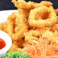 Calamari: · Lightly fried in a tempura batter and served with spicy plum sauce.