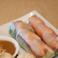 Gói Cuốn / Salad Rolls (2 Rolls Per Order) · Rice paper rolls with bbq pork or shrimp or Vietnamese sausage patty or tofu with vermicelli...