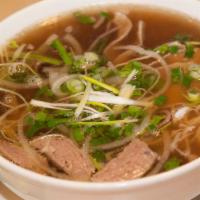 Pho Sen Special Beef Noodle Soup · Special beef noodle soup with eye round steak, well-done brisket, flank, tripe, soft tendon ...