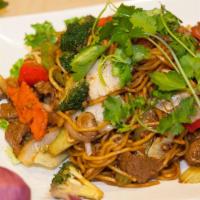 Mì Xào Mềm / Stir-Fried Noodle · Stir fried noodle comes with broccoli, cabbage, red pepper, carrot, mushroom with chef Paul ...