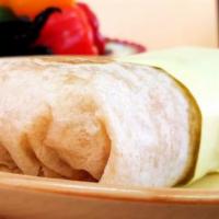 Burrito · Meat, rice, beans, pico de gallo, sour cream and salsa.