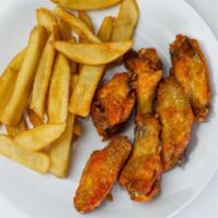 Wings (6 Pcs) With Fries · 