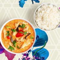 Panang Curry Noodles · Panang curry with your choice of protein. Served with rice noodles.