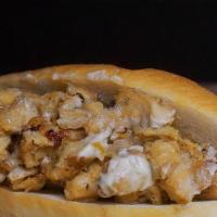 Chicken Cheesesteak Dd · Plant based chicken, sautéed onions, your choice of cheese whiz on a soft Italian hoagie rol...
