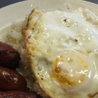 Longsilog Meal · Served with garlic fried rice and a fried egg. Fried longanisa (Filipino style sausage).