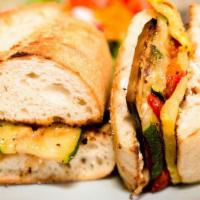 Vegetarian · Goat cheese, eggplant, zucchini, roasted red peppers, yellow squash, red onions, roasted tom...