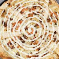 Chicken Bacon Ranch · Rosemary infused olive oil, mozzarella cheese, pizza oven roasted chicken breast, pizza oven...