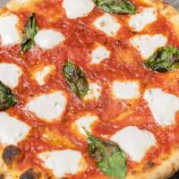 Margherita Pizza · House-made tomato sauce, extra virgin olive oil, fresh mozzarella, fresh basil
