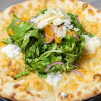 Citrus Arugula · Rosemary infused olive oil, parmesan cheese, romano cheese, asiago cheese, ricotta cheese --...