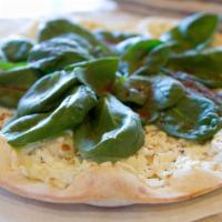 Cheese/Spinach Flatbread · A blend of cheeses topped with marinated spinach.