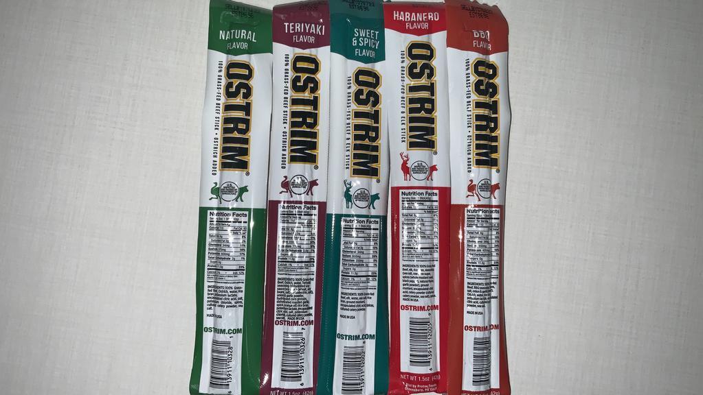 Ostrim 100% Grass Fed Beef & Elk Stick · Delicious meat stick packed with 11.5g of Protein! Perfect snack to keep you going throughout the day.