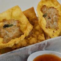 3 Chicken Wonton · Six chicken wontons lightly fried and served with Arawan’s sweet chili sauce.
