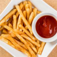 Friends Fries · (Vegetarian) Idaho potato fries cooked until golden brown and garnished with salt.