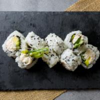 California Roll · Imitation crab meat, avocado, and cucumber