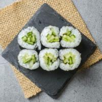 Cucumber Roll (Hosomaki) · 6 small pieces of cucumber roll.