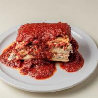 Lasagna · Served with your choice of soup or salad.